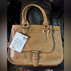 Longchamp Balzane Saddle Leather Tote Bag